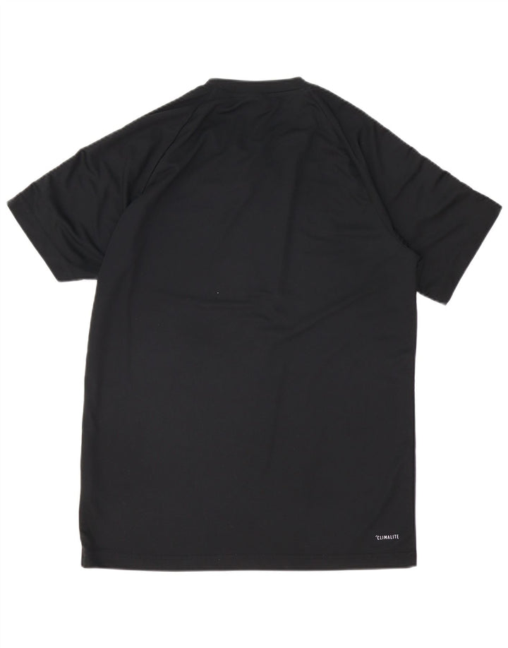 Adidas Herre Climalite T-Shirt Top Medium Sort Polyester