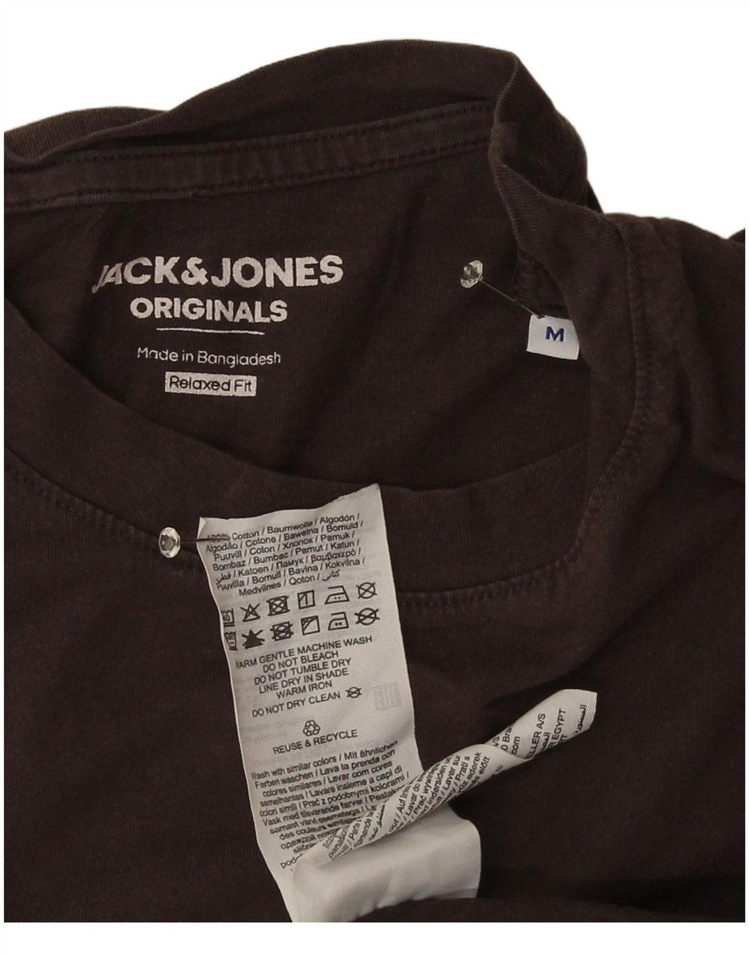 Jack & Jones Herre Relaxed Fit T-shirt Top mellemgrå bomuld