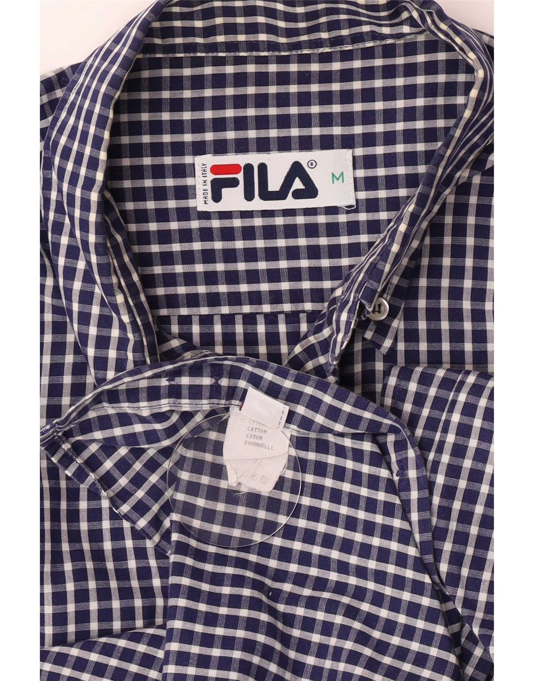 Fila Herre Regular Fit skjorte Medium Marineblå Gingham Cotton