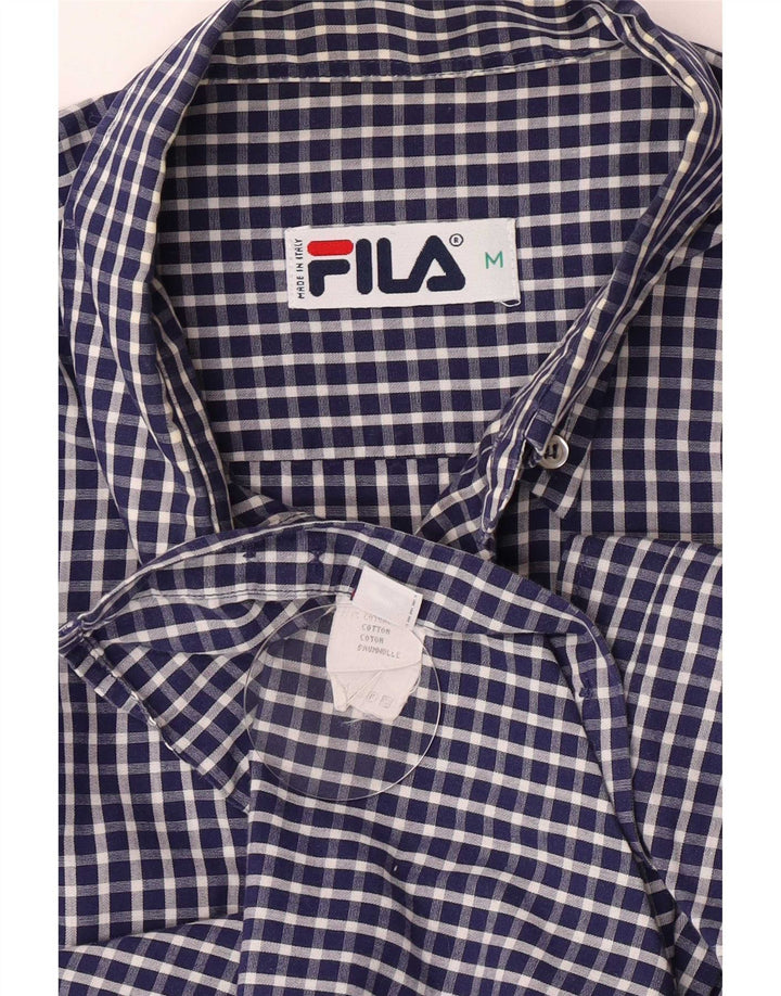 Fila Herre Regular Fit skjorte Medium Marineblå Gingham Cotton