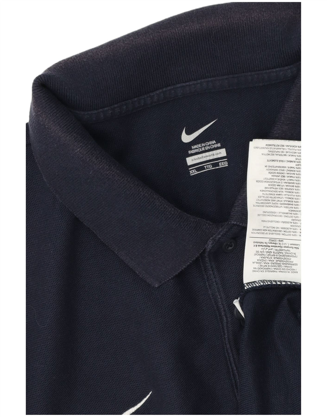 Nike Polo skjorte til mænd 2XL marineblå bomuld