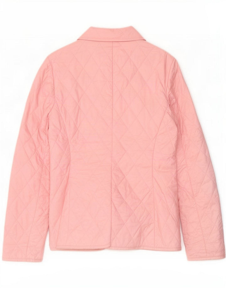 Marks & Spencer Quiltet jakke til kvinder UK 10 Small Pink Polyester