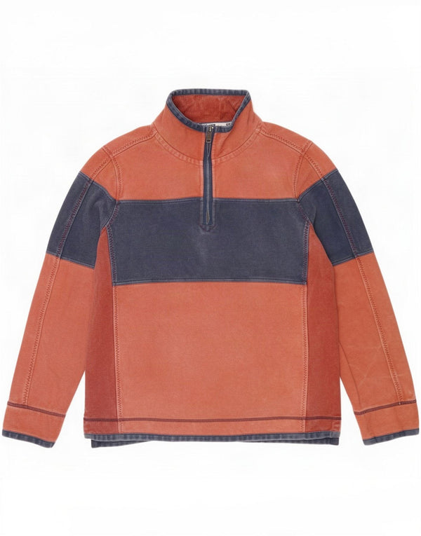 Fat Face Herre The Airlie Zip Neck Sweatshirt Jumper Medium Rød Farveblok
