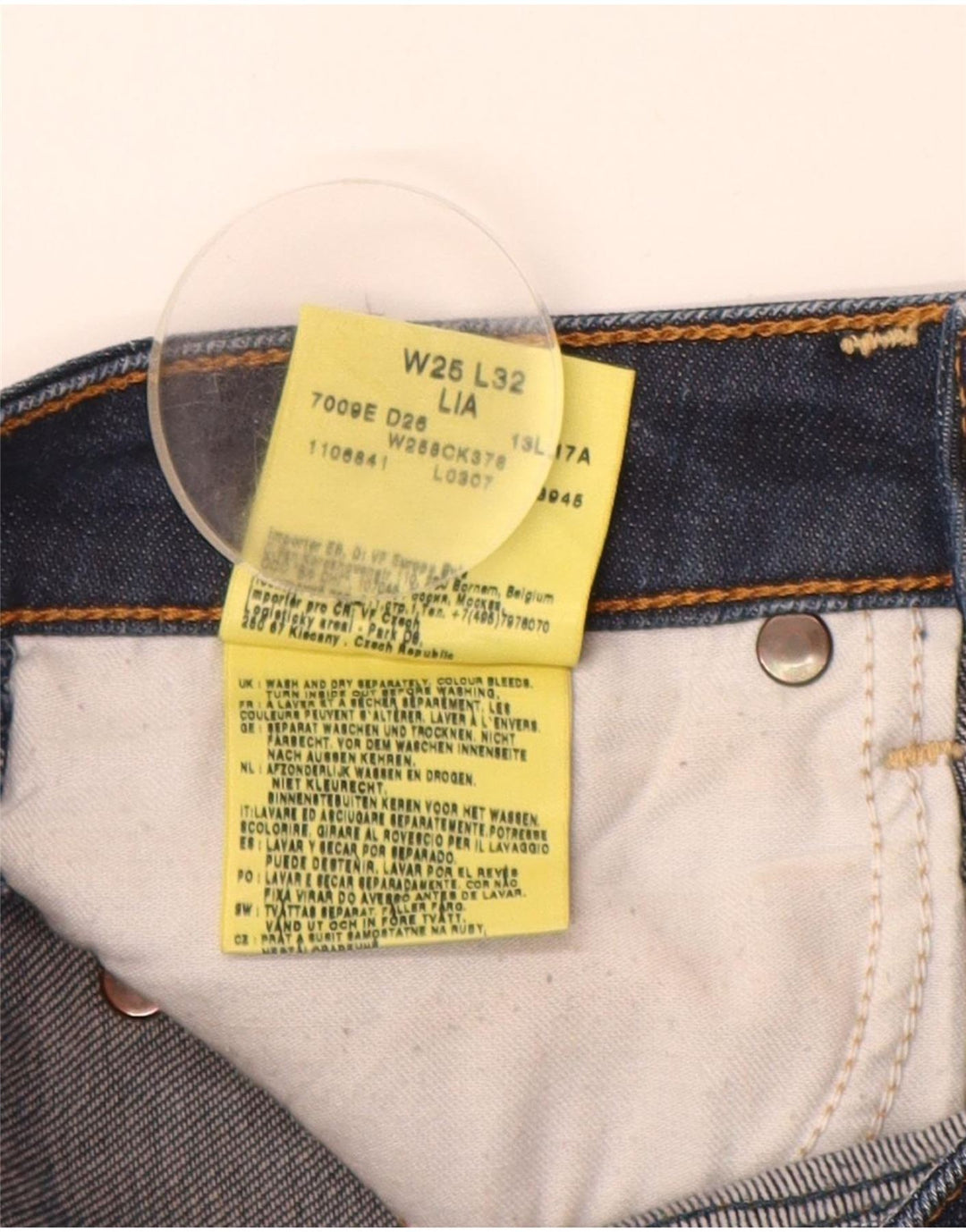 WRANGLER Womens Lia Slim Jeans W25 L30 Navy Blue Cotton