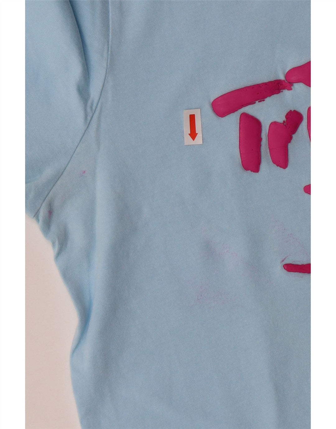 TRUSSARDI JEANS Womens Graphic T-Shirt Top Medium Blue Cotton