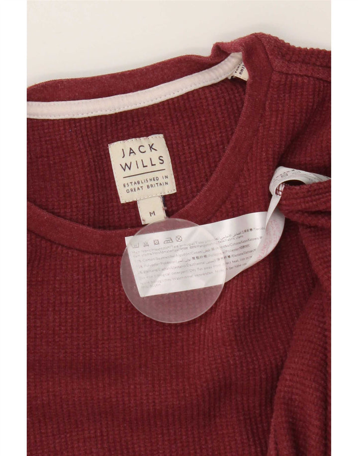 Jack Wills Herre Top Langærmet Medium Bourgogne Bomuld