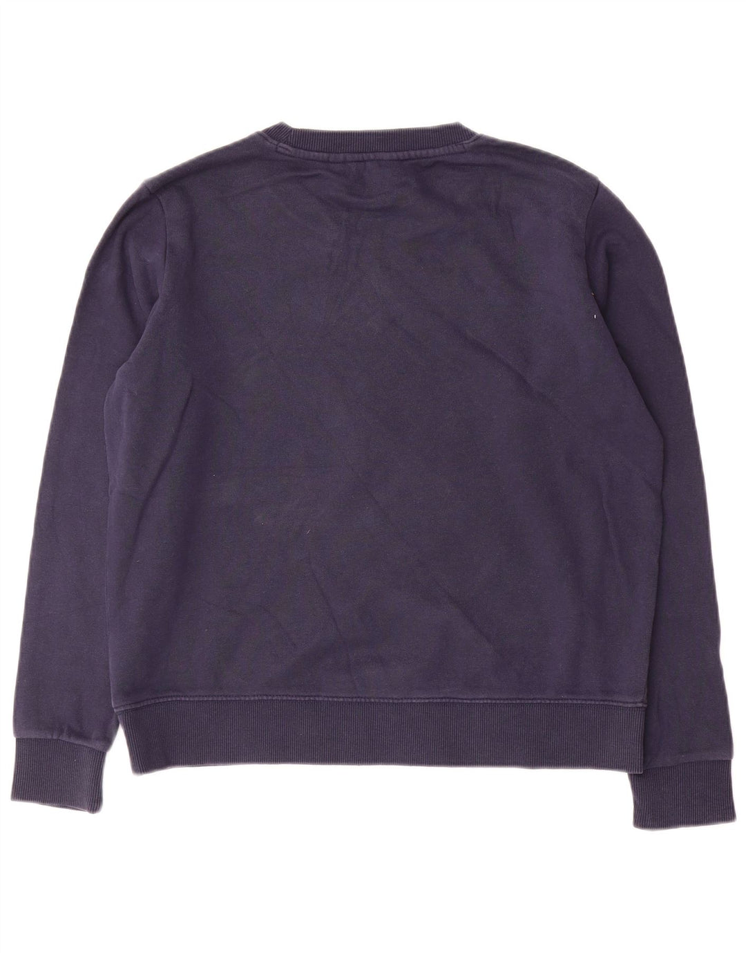 Wrangler Dame Oversized Sweatshirt Jumper UK 10 Small Navy Blue Bomuld