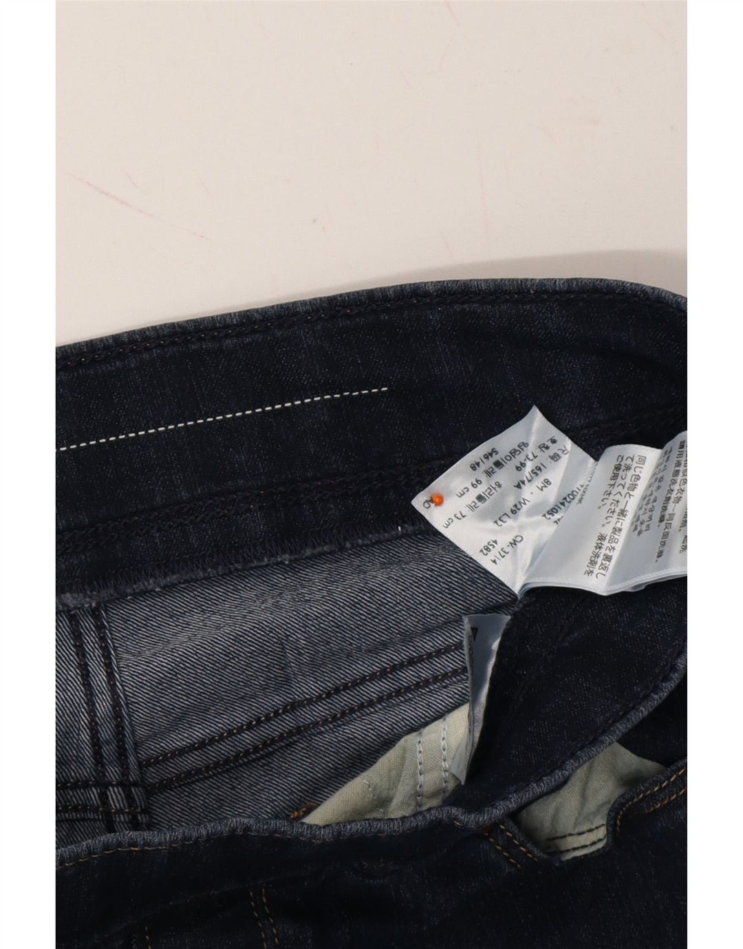 LEVI'S Womens Skinny Jeans W29 L32 Navy Blue Cotton Vintage Levi's and Second-Hand Levi's from Messina Hembry 