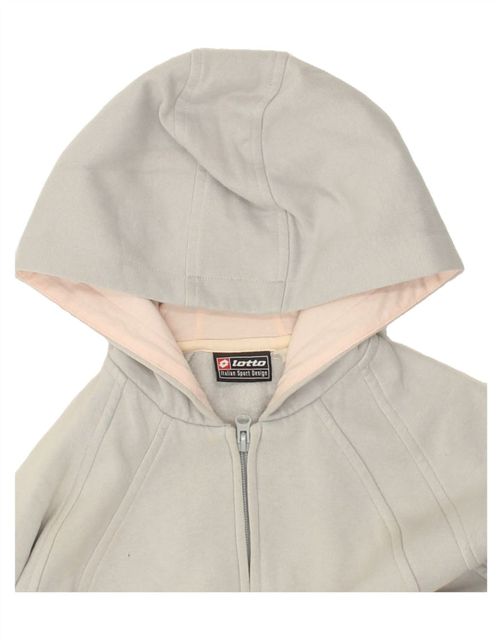LOTTO Womens Oversized Zip Hoodie Sweater UK 10 Medium  Blue Cotton Vintage Lotto and Second-Hand Lotto from Messina Hembry 