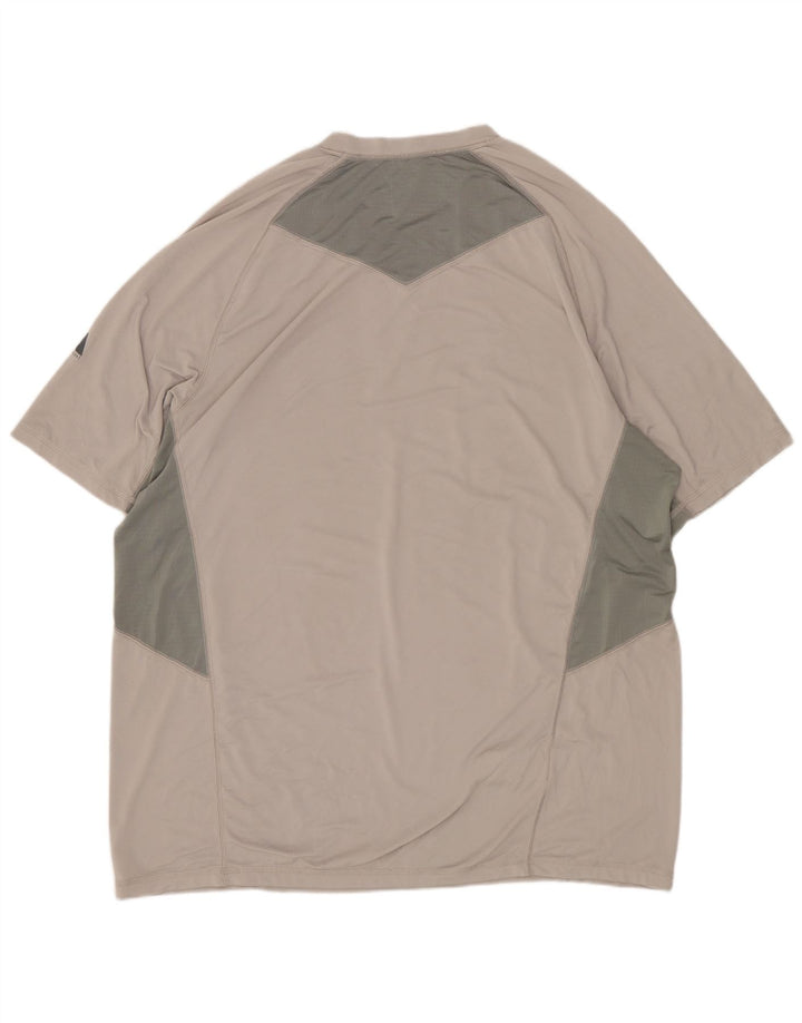 Eddie Bauer Herre T-Shirt Top Stor Grå Colourblock Polyester