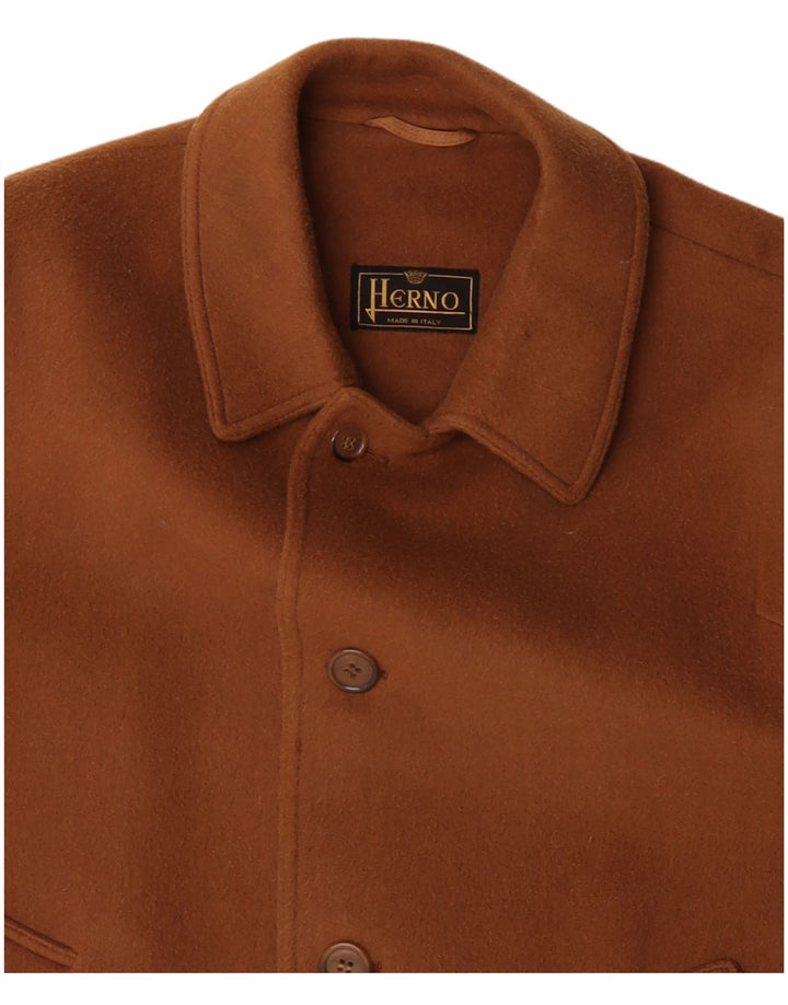 Herno Herre Overfrakke EU 50 Stor Beige Uld