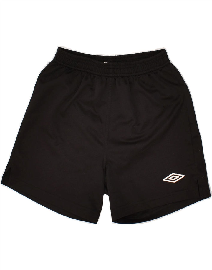 UMBRO Boys Sport Shorts 8-9 Years Small Black Polyester | Vintage Umbro | Thrift | Second-Hand Umbro | Used Clothing | Messina Hembry 