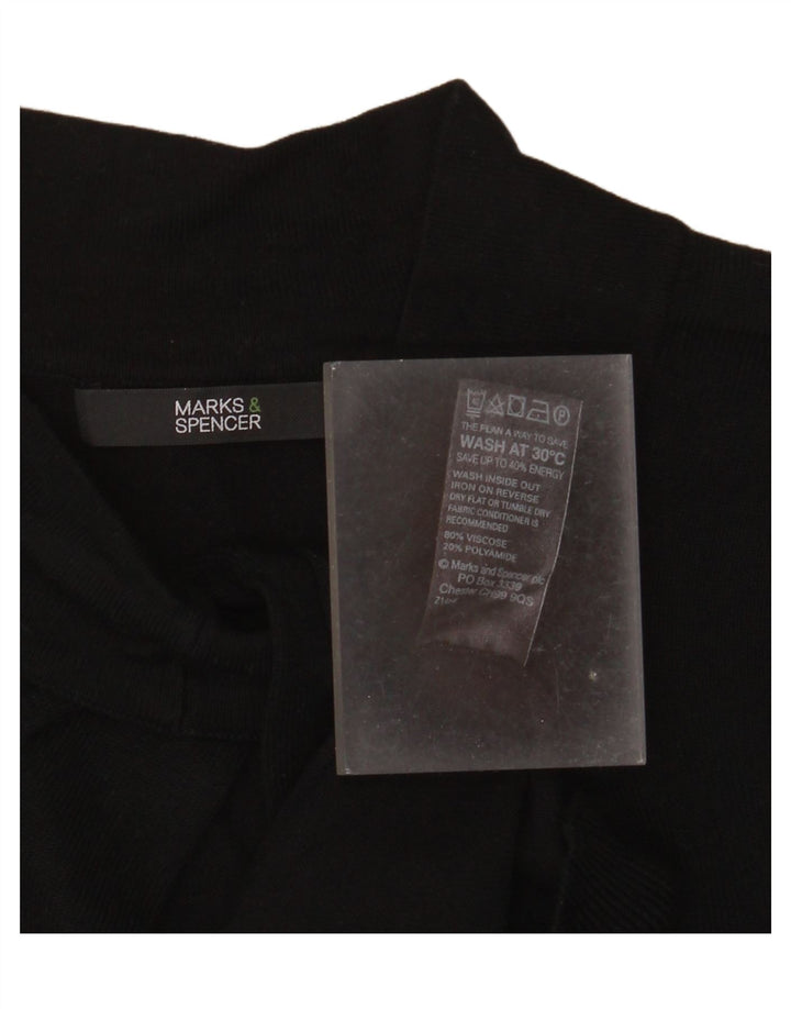 Marks & Spencer Dame Turtle Neck Jumper Sweater UK 14 Medium Black