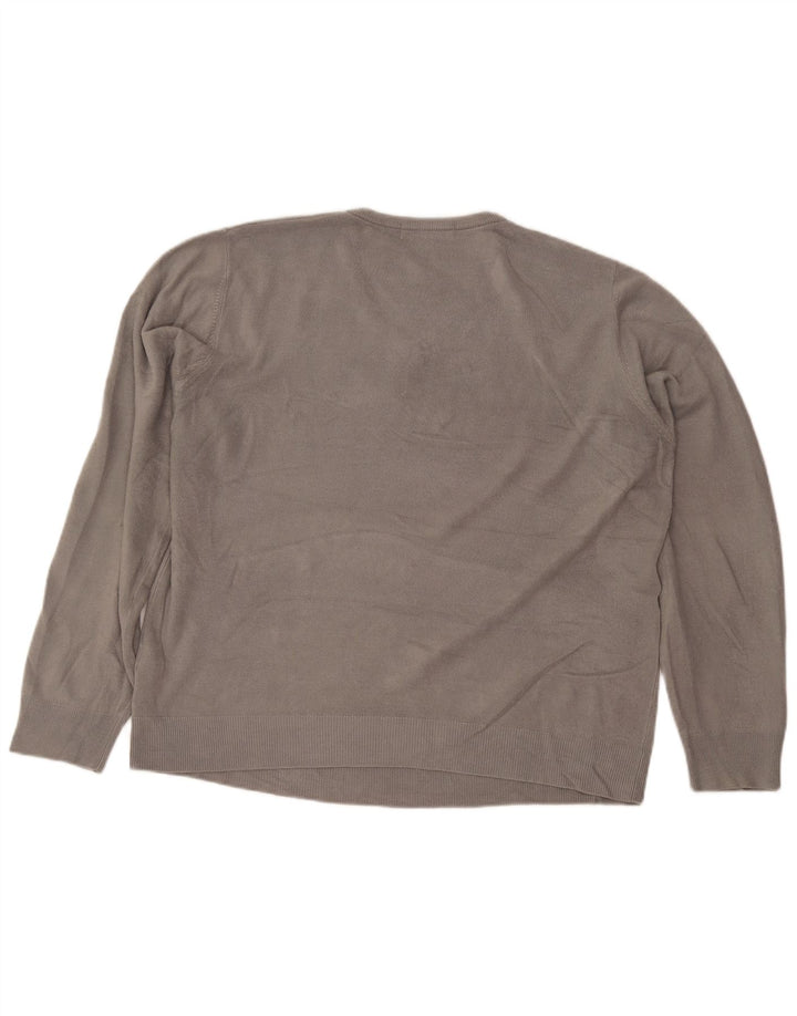 Marks & Spencer Herre V-hals sweater Stor Grå Akryl