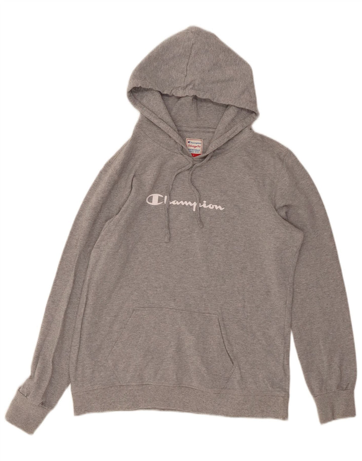 CHAMPION Womens Heritage Fit Grafisk hættetrøje Jumper UK 14 Large Grå