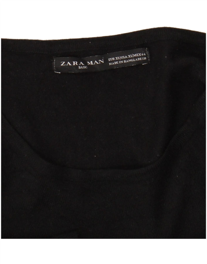 Zara Herre sweater med rund hals XL sort