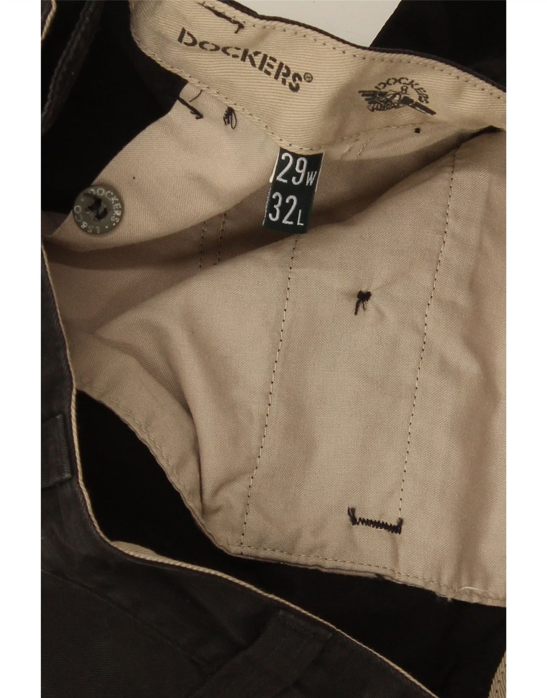 Dockers Straight Chino-bukser til mænd W29 L32 Sort