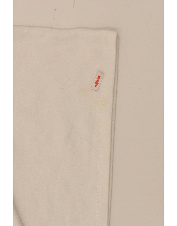 Champion Womens Oversized Crop Grafisk Top Langærmet UK 10 Small White