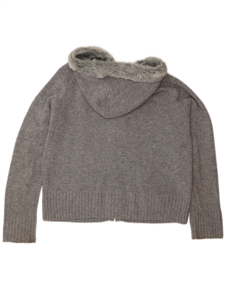 Marks & Spencer Dame hætte cardigan sweater UK 16 Large Grå