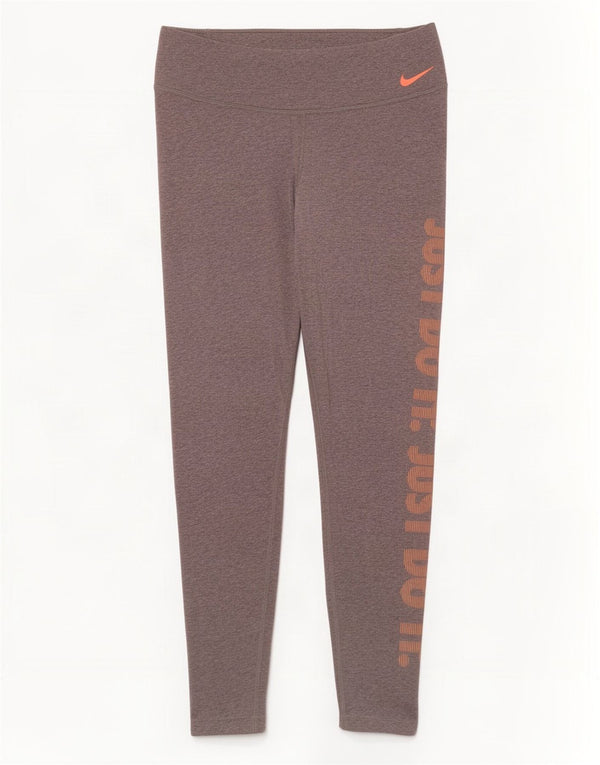 Nike Dame Dri Fit Grafiske Leggings UK 18 XL Grå