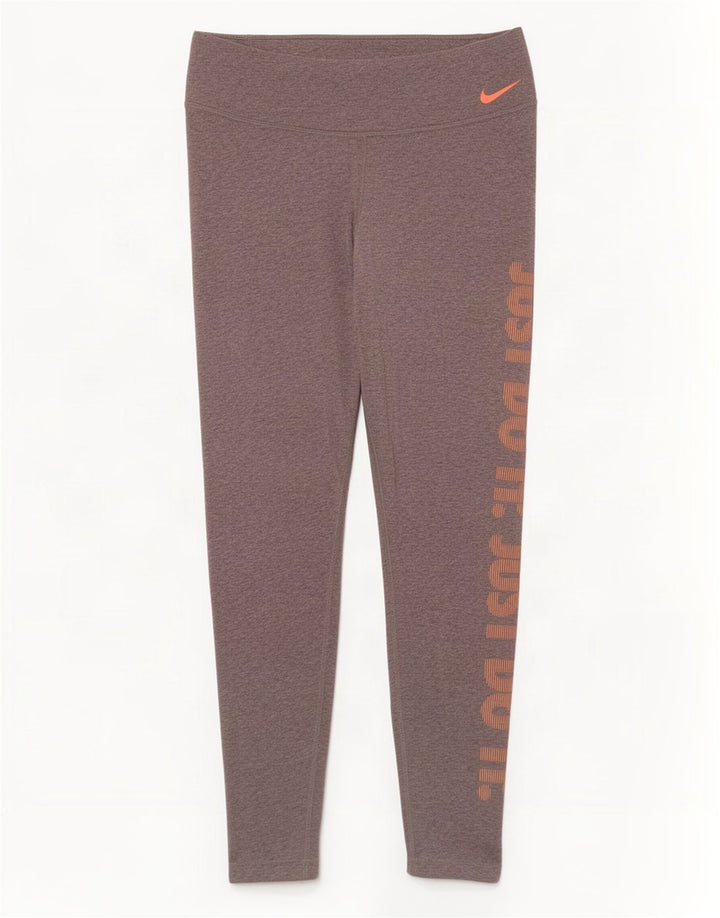 Nike Dame Dri Fit Grafiske Leggings UK 18 XL Grå