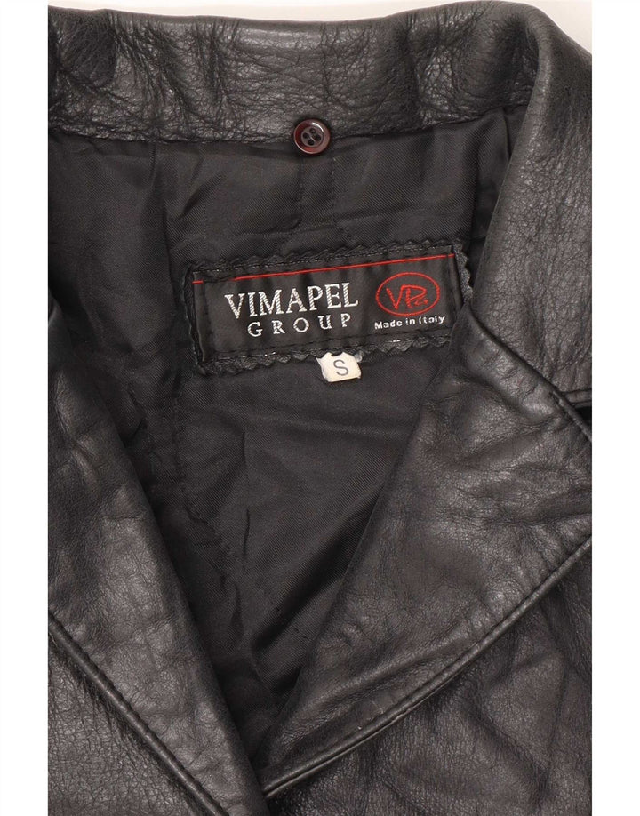 Vimapel læderfrakke til kvinder UK 10 Small Black Classic