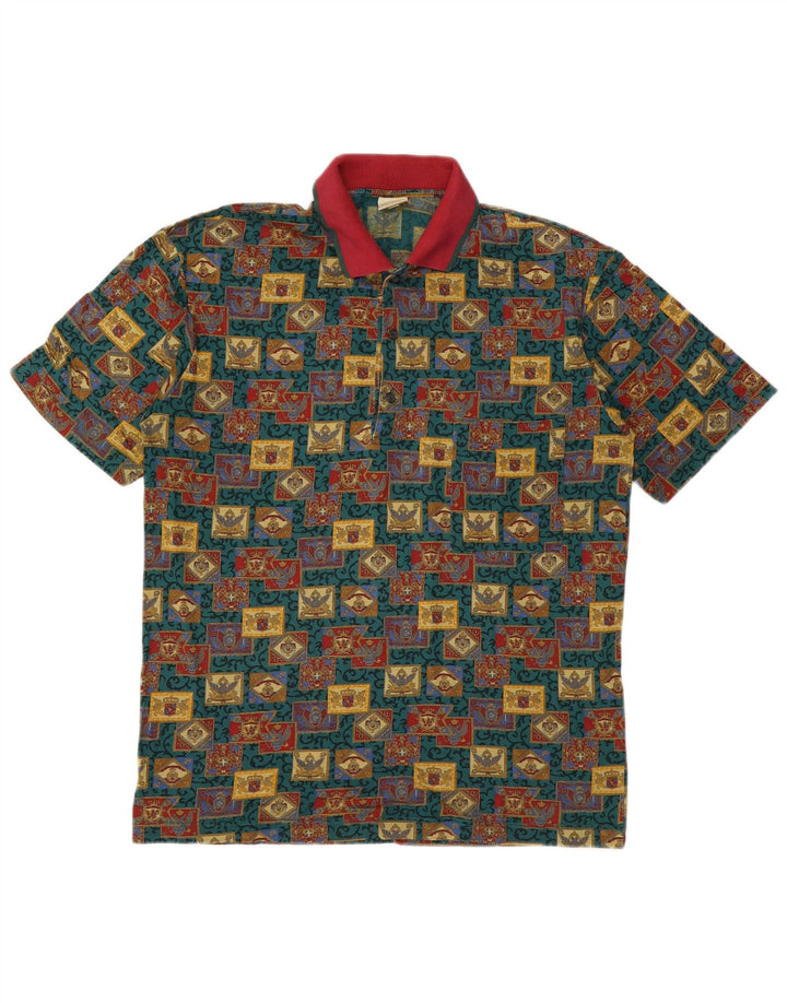 Mango Herre Polo Shirt Stor Flerfarvet Geometrisk