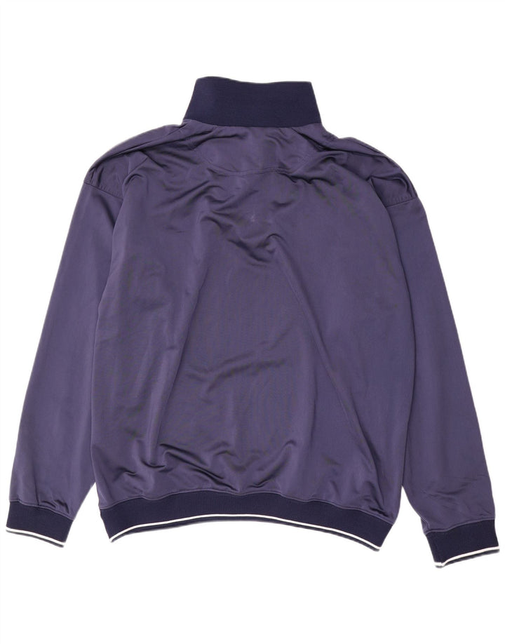 Kappa Herre Oversized Zip Neck Pullover Træningsdragt Top Large Navy Blue