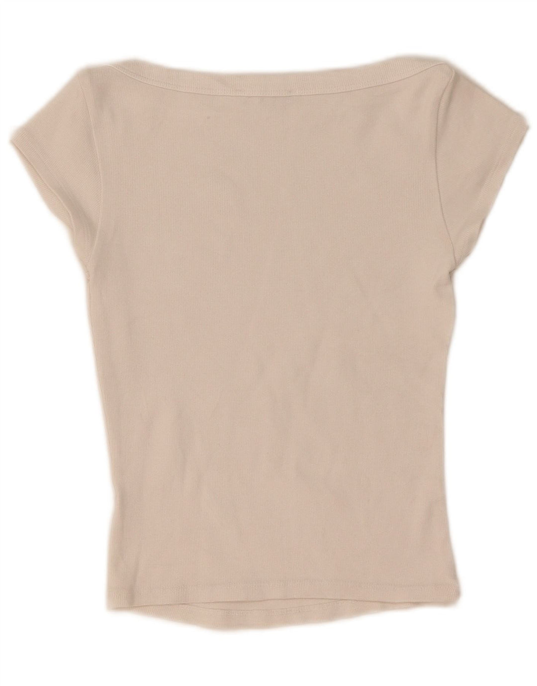 Zara Womens Crop T-Shirt Top UK 12 Medium White