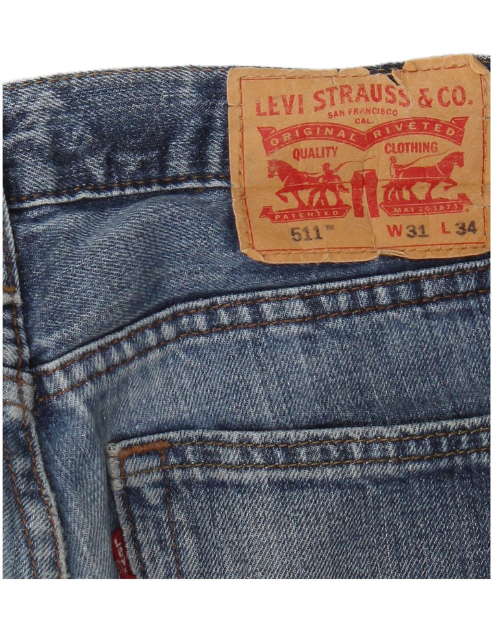 Levi's Herre 511 Slim Jeans W31 L31 Blå