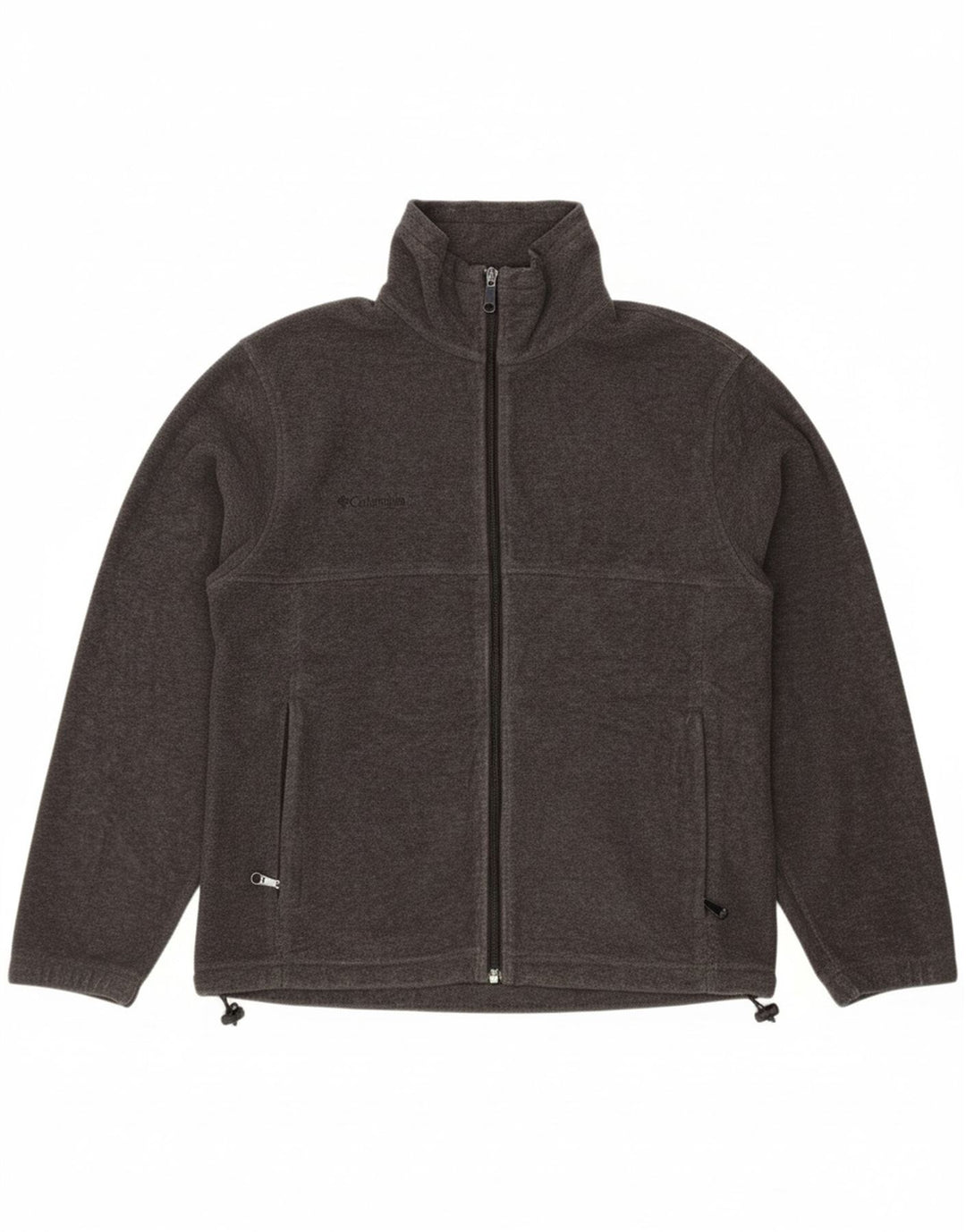COLUMBIA Mens Fleece Jacket UK 38 Medium Grey Polyester