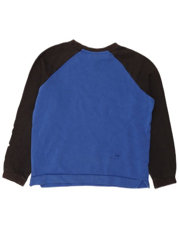 Nike Boys Grafisk Sweatshirt Jumper 13-14 år XL Blå Colourblock Bomuld