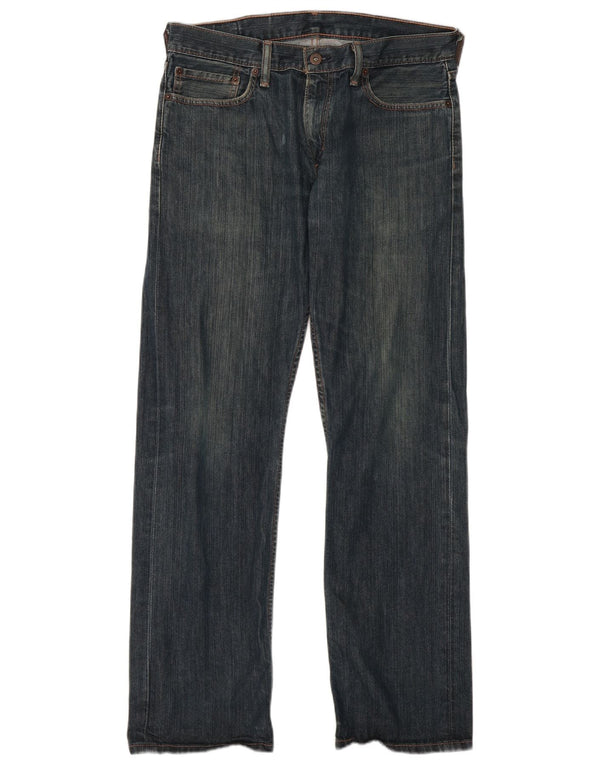 Levi's Herre 514 Straight Jeans W34 L32 Marineblå Bomuld