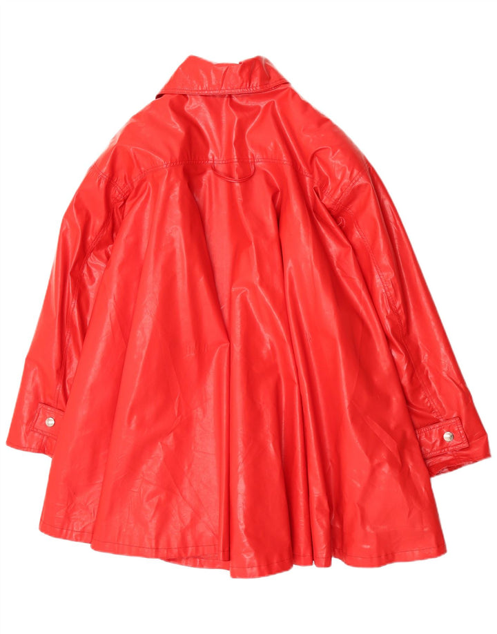 C & A Dame Oversized Overfrakke UK 14 Medium Rød Polyvinyl