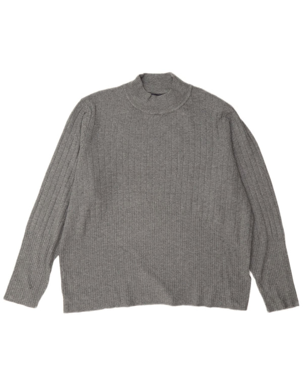 Marks & Spencer Dame Turtle Neck sweater UK 22 3XL Grå Viscose