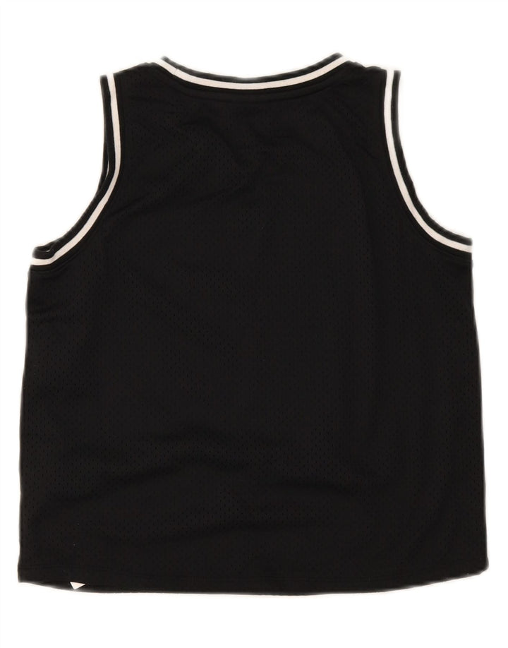 JORDAN Girls Graphic Vest Top 13-14 Years Black Polyester Vintage Jordan and Second-Hand Jordan from Messina Hembry 