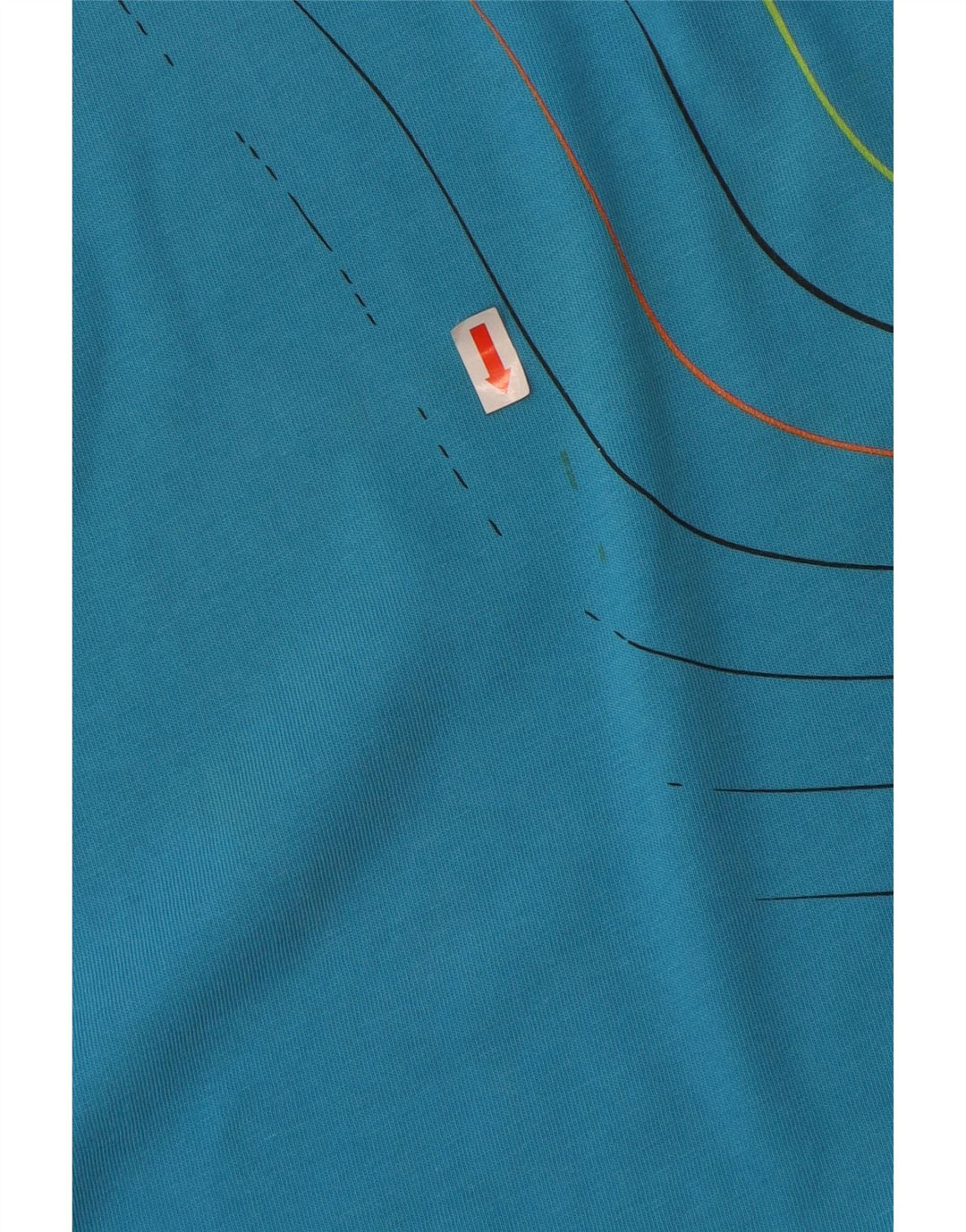 FOX Herre Grafisk T-Shirt Top Stor Blå Bomuld