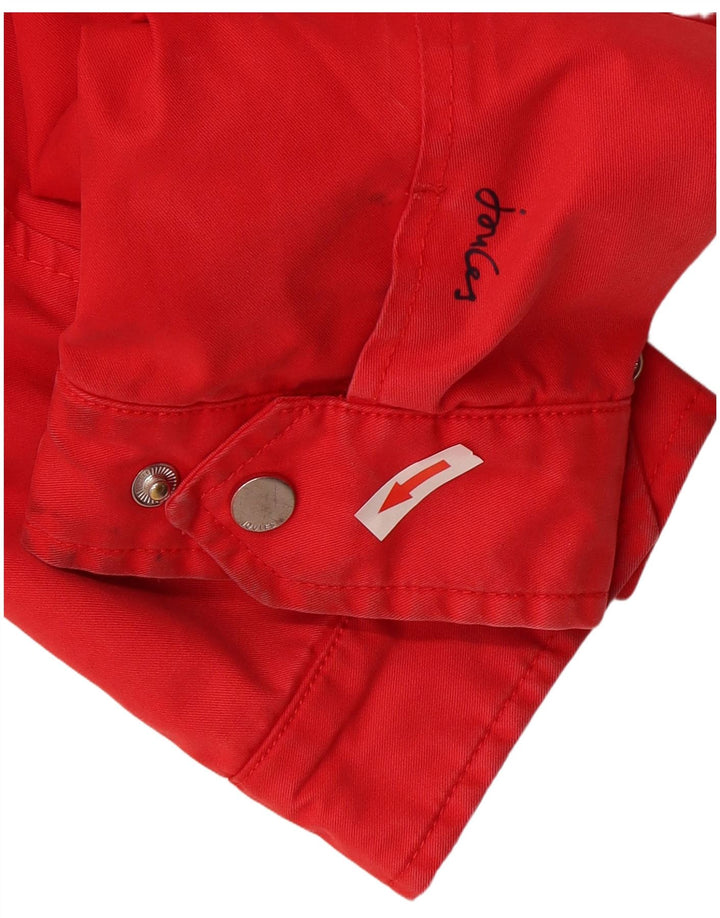Joules Dame Oversized Vandtæt Jakke UK 16 Large Rød Polyester