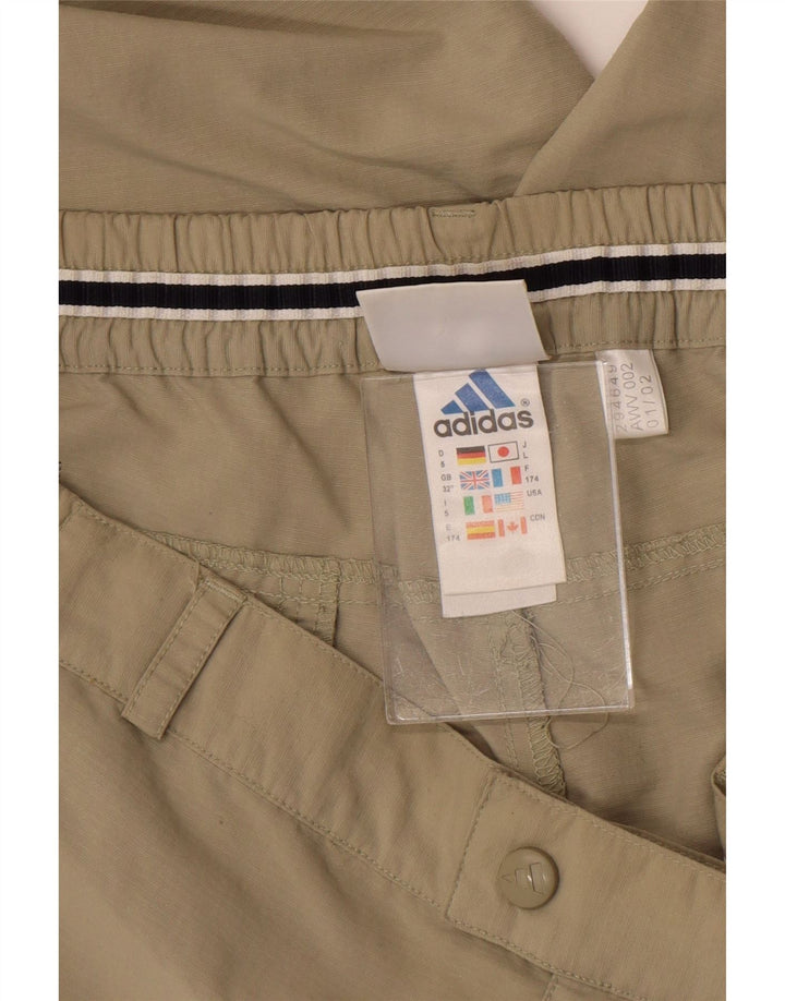 Adidas Herre Vandre Capri Bukser W32 L20 Khaki Polyamid
