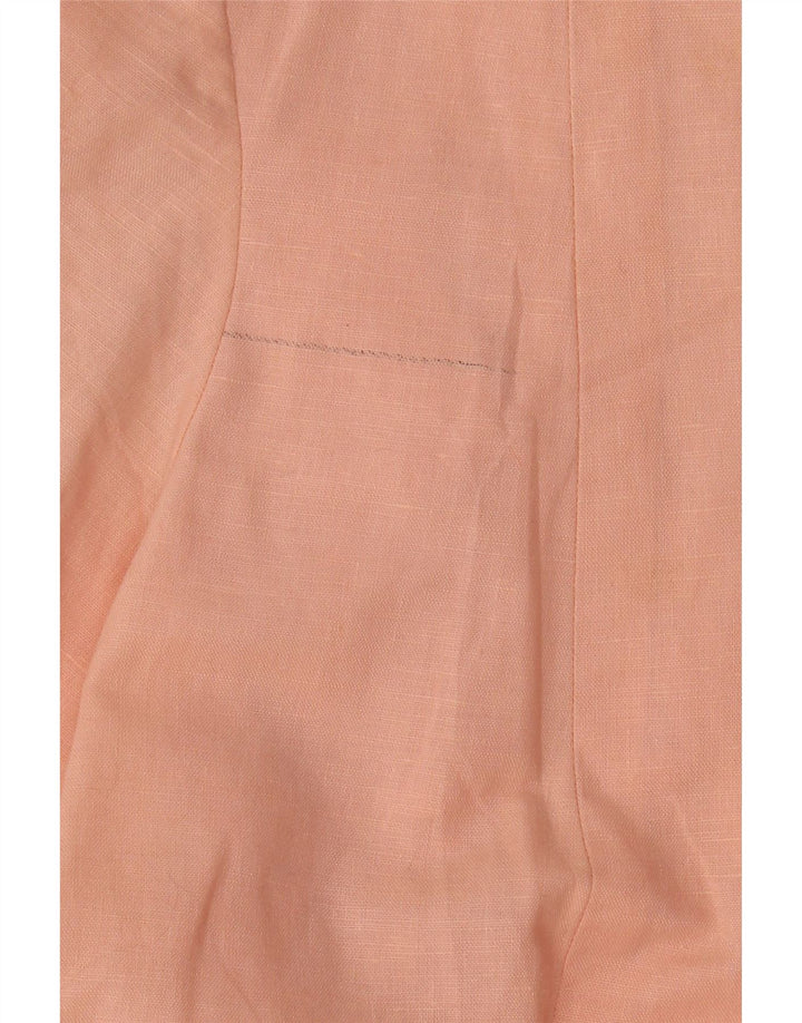 Vintage Dame Dobbeltradet Kortærmet Blazer Jakke UK 14 Medium Pink