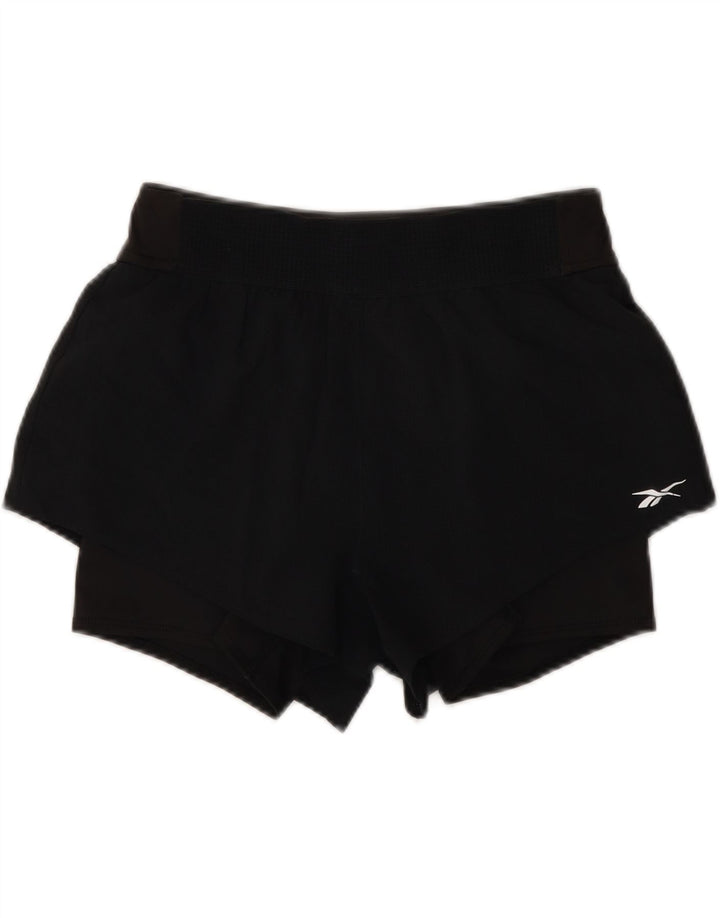 Reebok Womens Speedwick Sports Shorts UK 8/10 Small Black Polyester