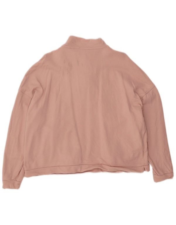 FASE otte Dame sweatshirt med lynlås i overstørrelse UK 12 Medium Pink