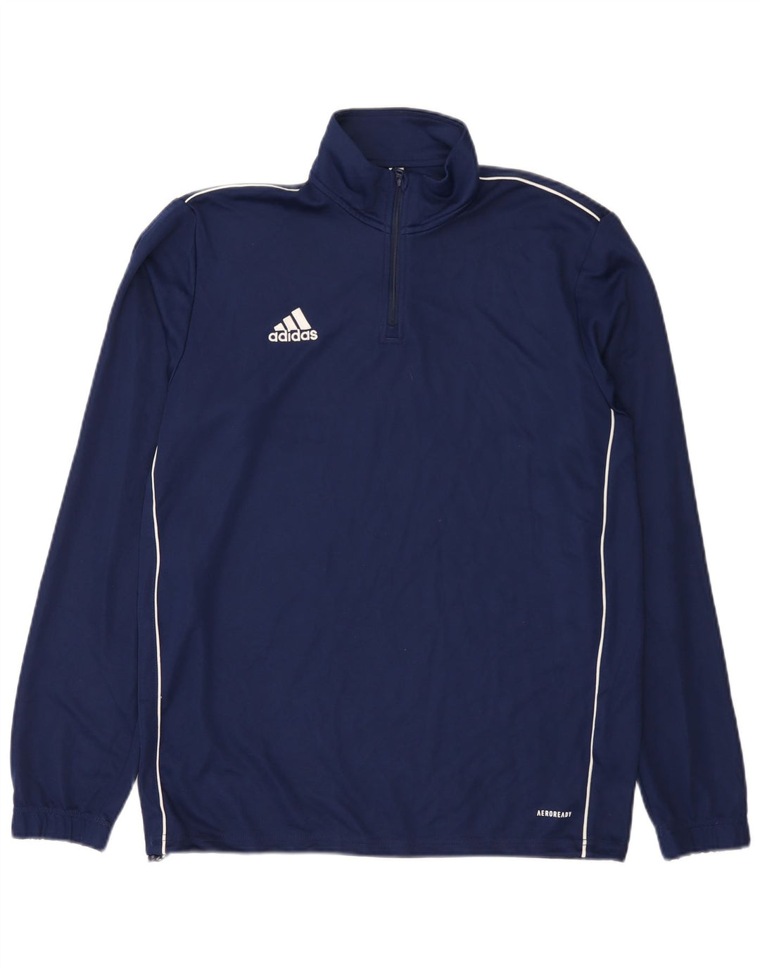 Adidas Herre Aeroready Zip Neck Pullover Træningsdragt Top Large Navy Blue