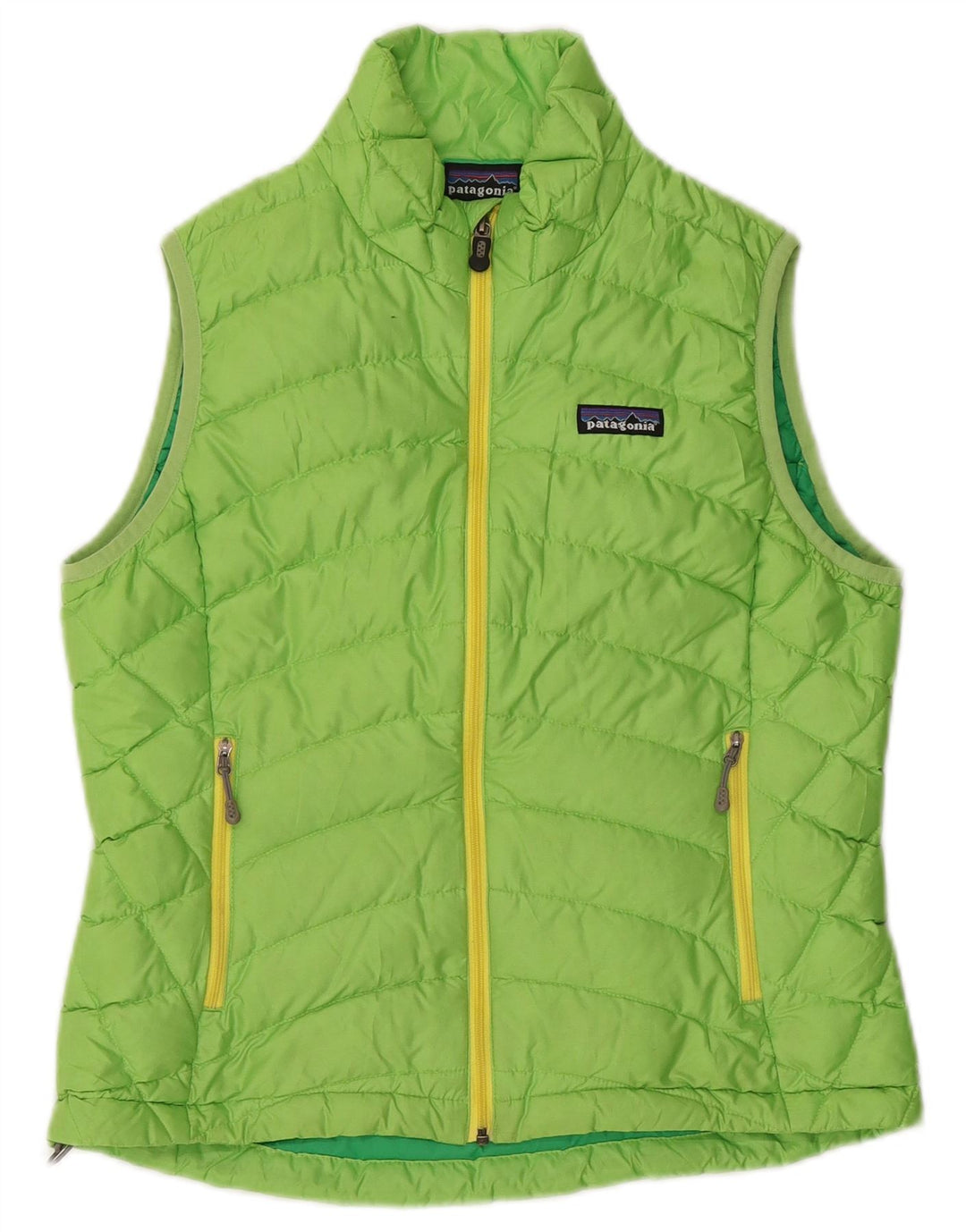 Patagonia Dame Polstret Gilet UK 10 Small Green Polyester