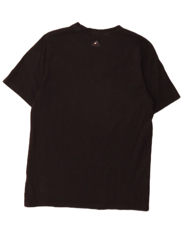 Adidas drenge grafisk t-shirt top 15-16 år sort bomuld