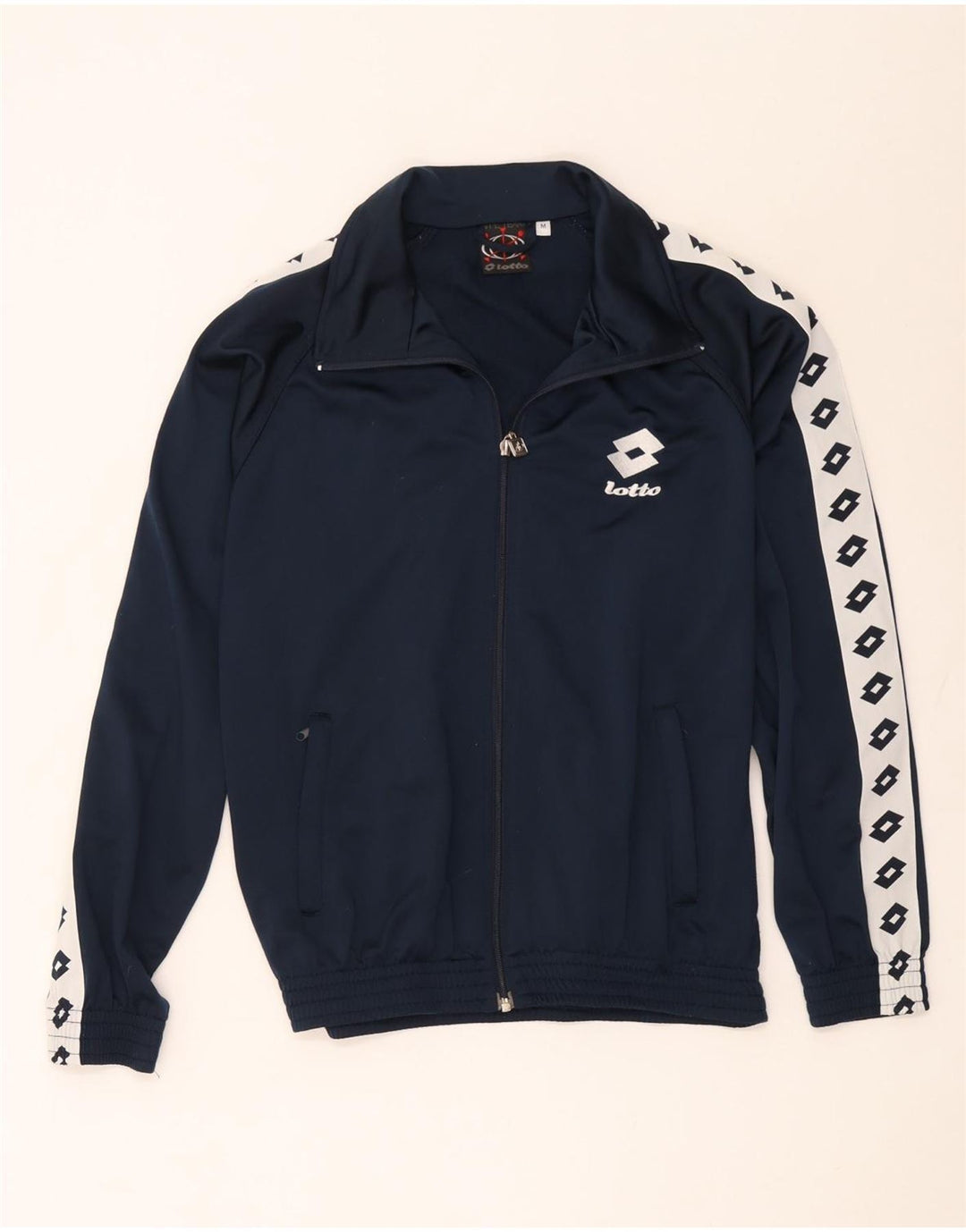 Lotto Herre Grafisk Tracksuit Top Jakke Medium Navy Blå Colourblock