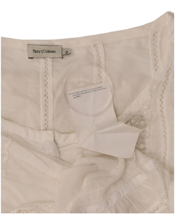 Henry s 3/4-ærmet oversized tunikatop IT 40 Small White