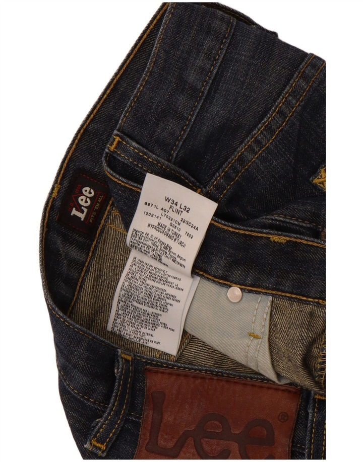 Lee Herre Flint Bootcut Jeans W34 L32 Blå Bomuld
