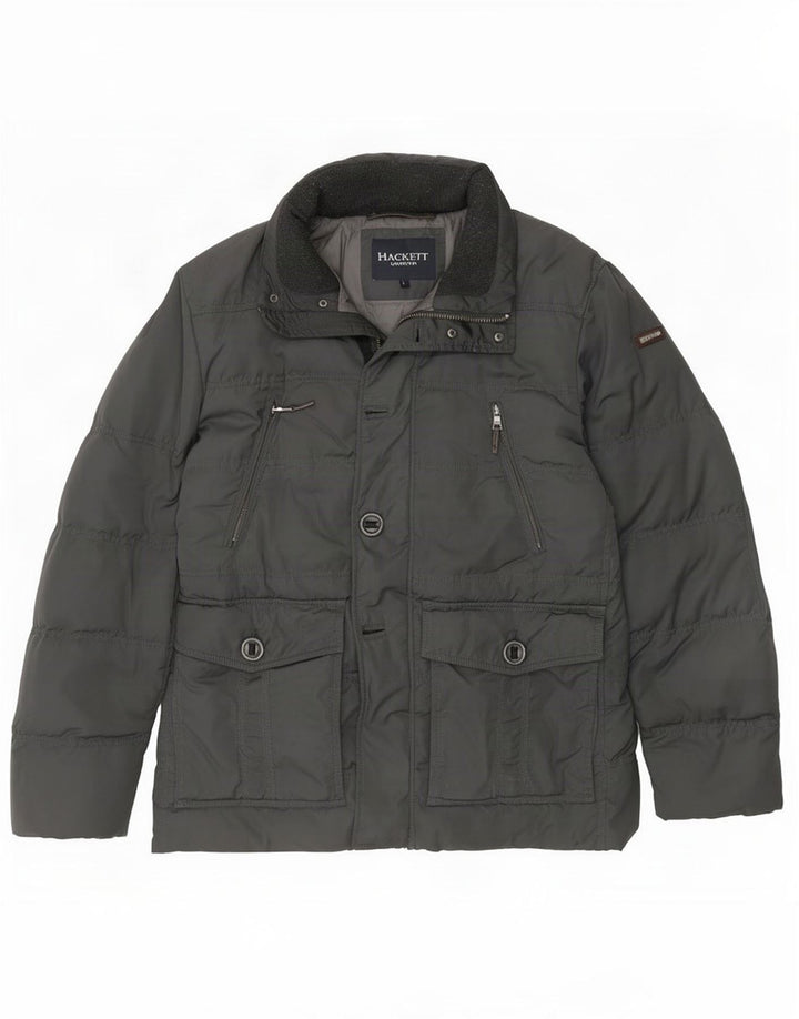 Hackett Herre polstret jakke UK 40 Large Grå Polyester