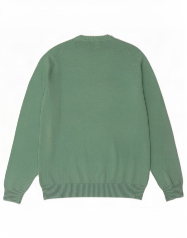 Marks & Spencer Herre Blue Harbor V-hals sweater mellemgrøn bomuld
